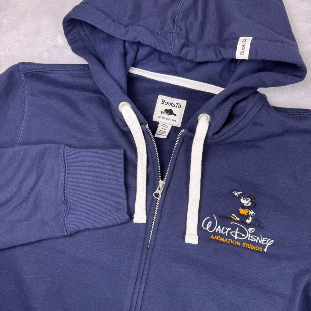 Roots73 Walt Disney Animation Studios Burbank Crew Mickey Zip Hoodie Mens Medium